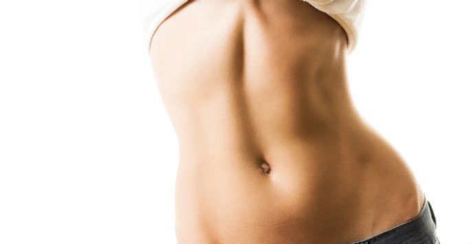 Toned woman's abdomen